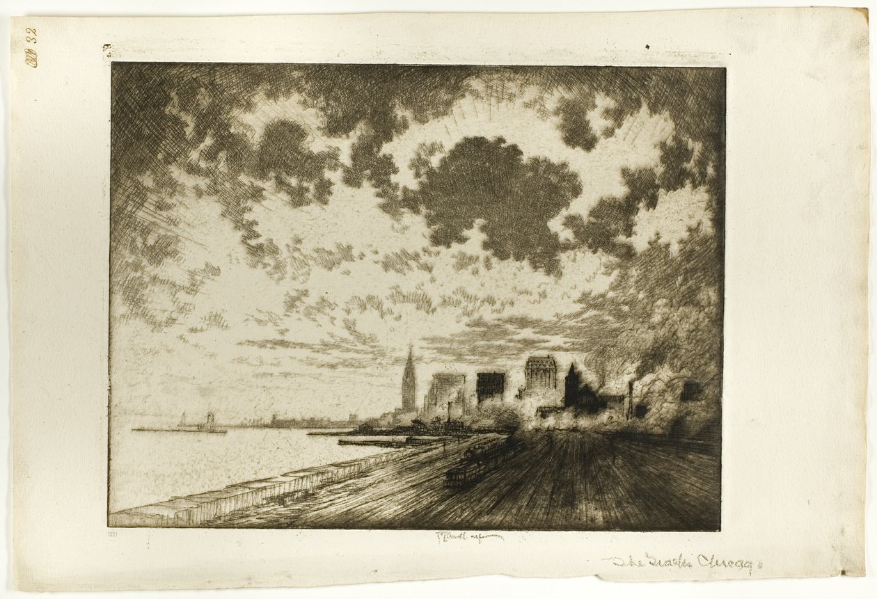 The Tracks, Chicago av Joseph Pennell