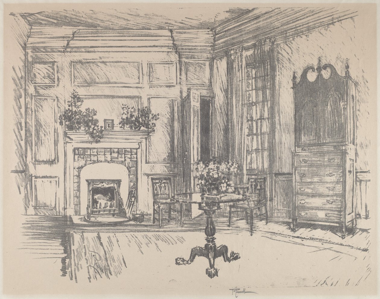 Övre rummet, Stenton av Joseph Pennell