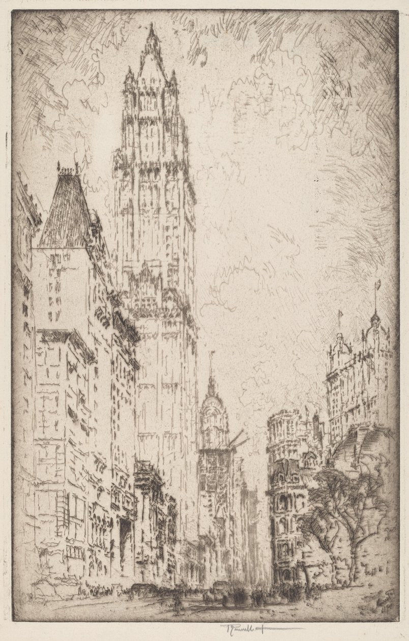 Woolworth-byggnaden av Joseph Pennell