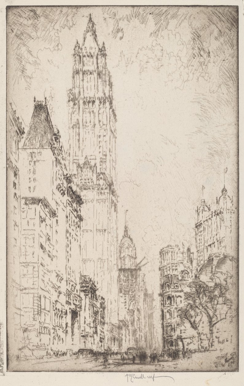 Woolworth-byggnaden av Joseph Pennell