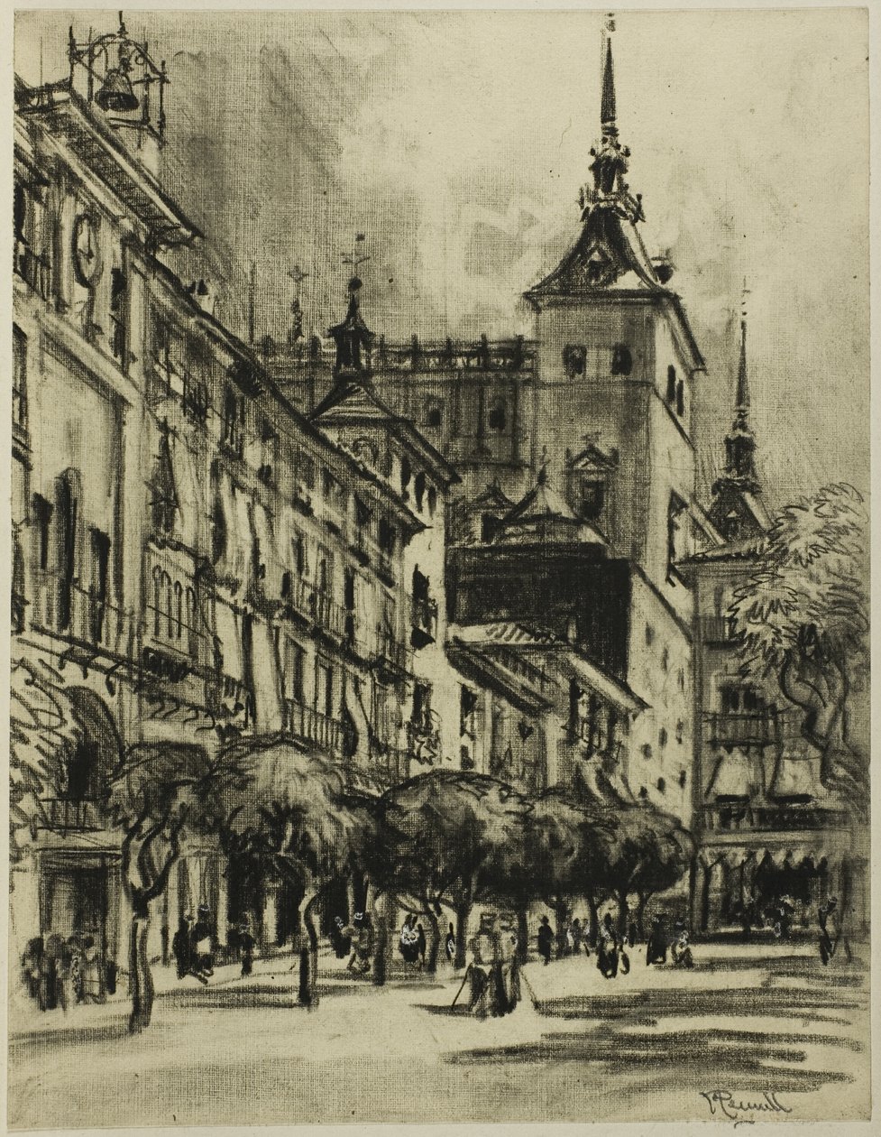 Zocodover, Toledo av Joseph Pennell