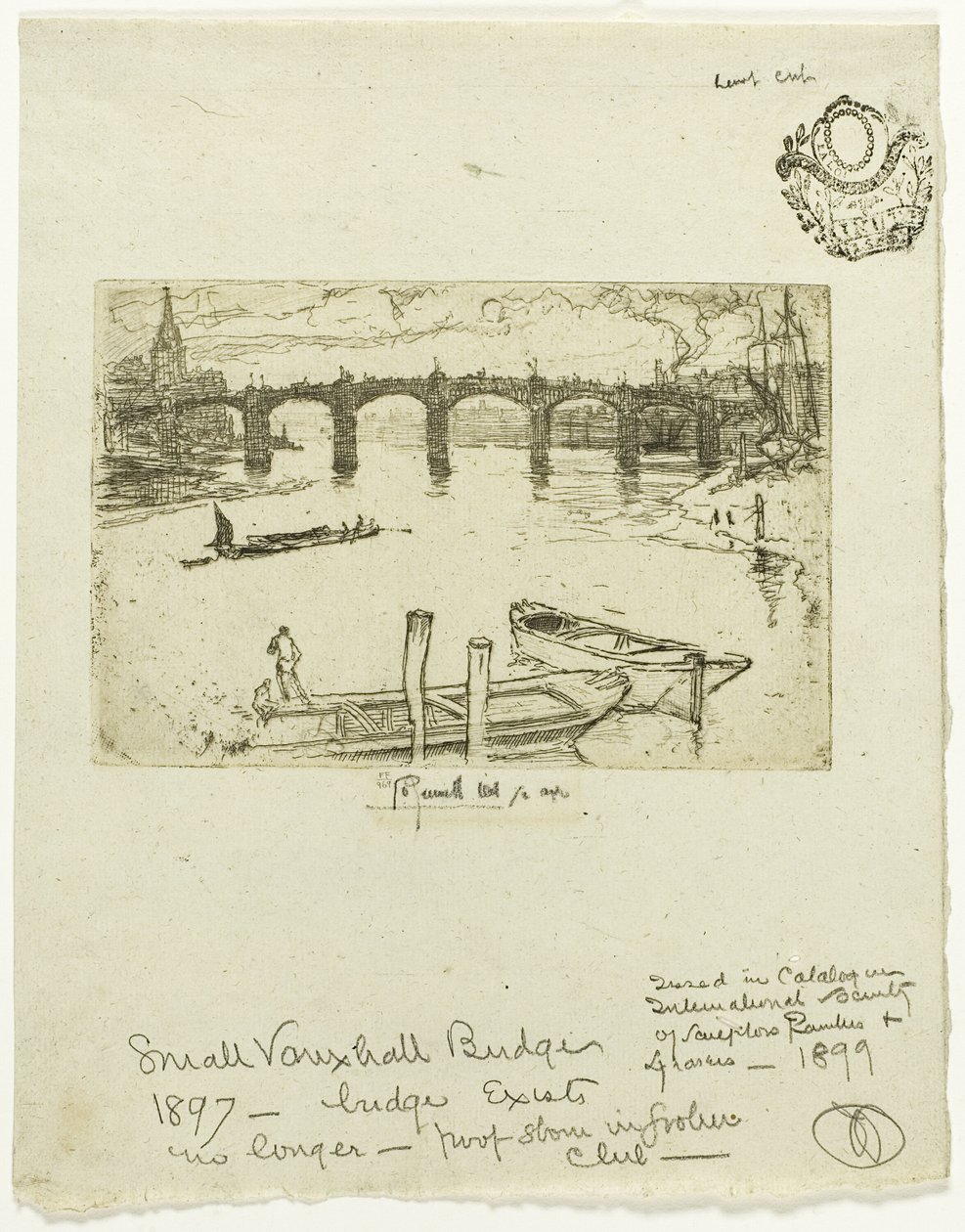Vauxhall Bridge av Joseph Pennell