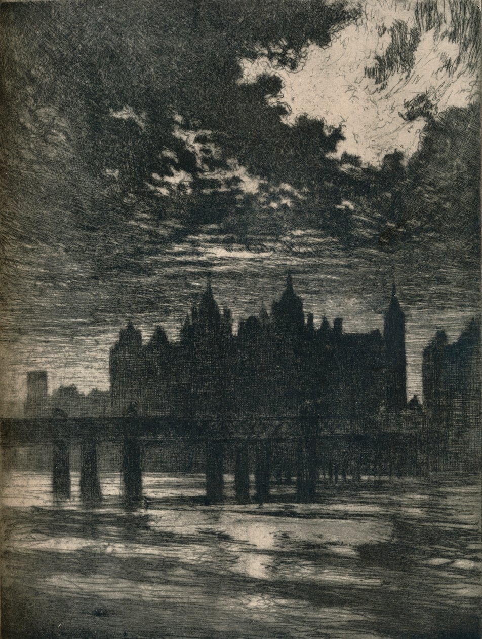 Whitehall Court, 1903. 1906-7 av Joseph Pennell