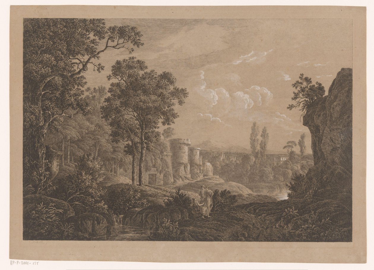 Italienskt landskap av Joseph Rebell