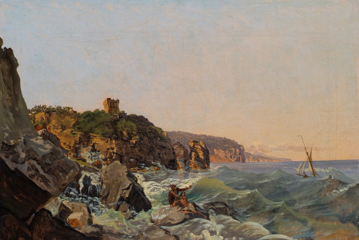 Skeppsbrott utanför Neapels kust av Joseph Rebell