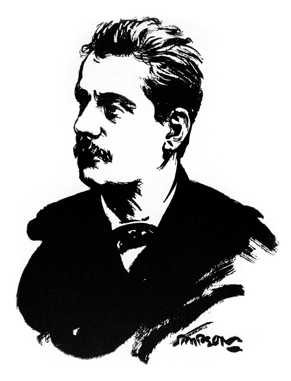 Giacomo Puccini, italiensk kompositör, 1912 av Joseph Simpson