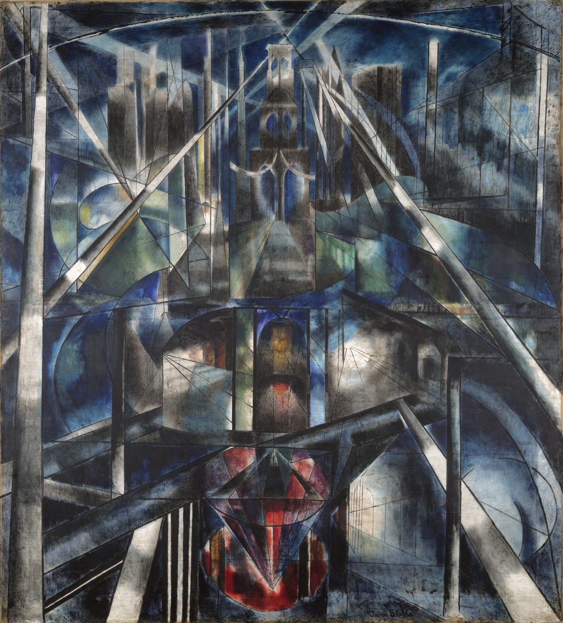 Brooklyn Bridge av Joseph Stella