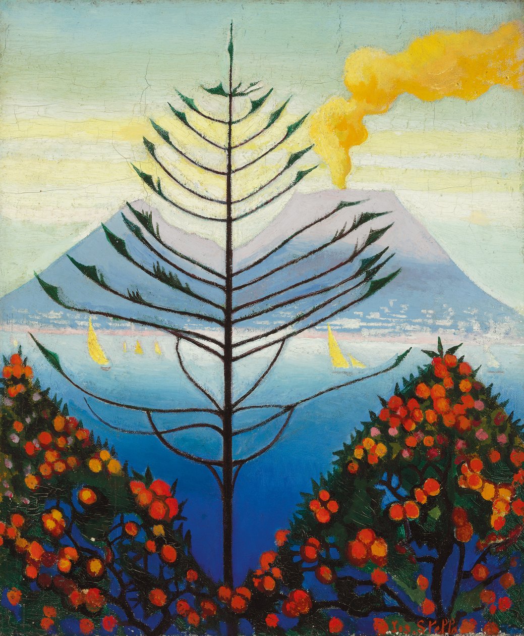 Capri (olja på duk) av Joseph Stella