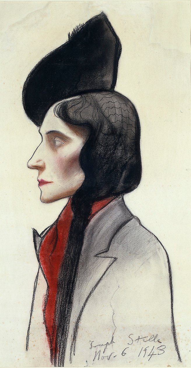 Porträtt av Clara Fasano av Joseph Stella