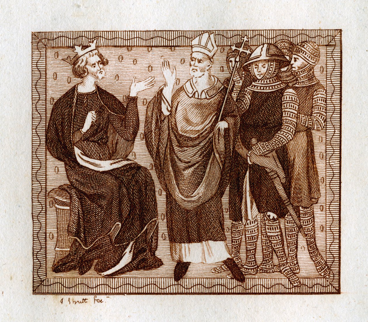 Thomas Beckets liv, 1801. av Joseph Strutt