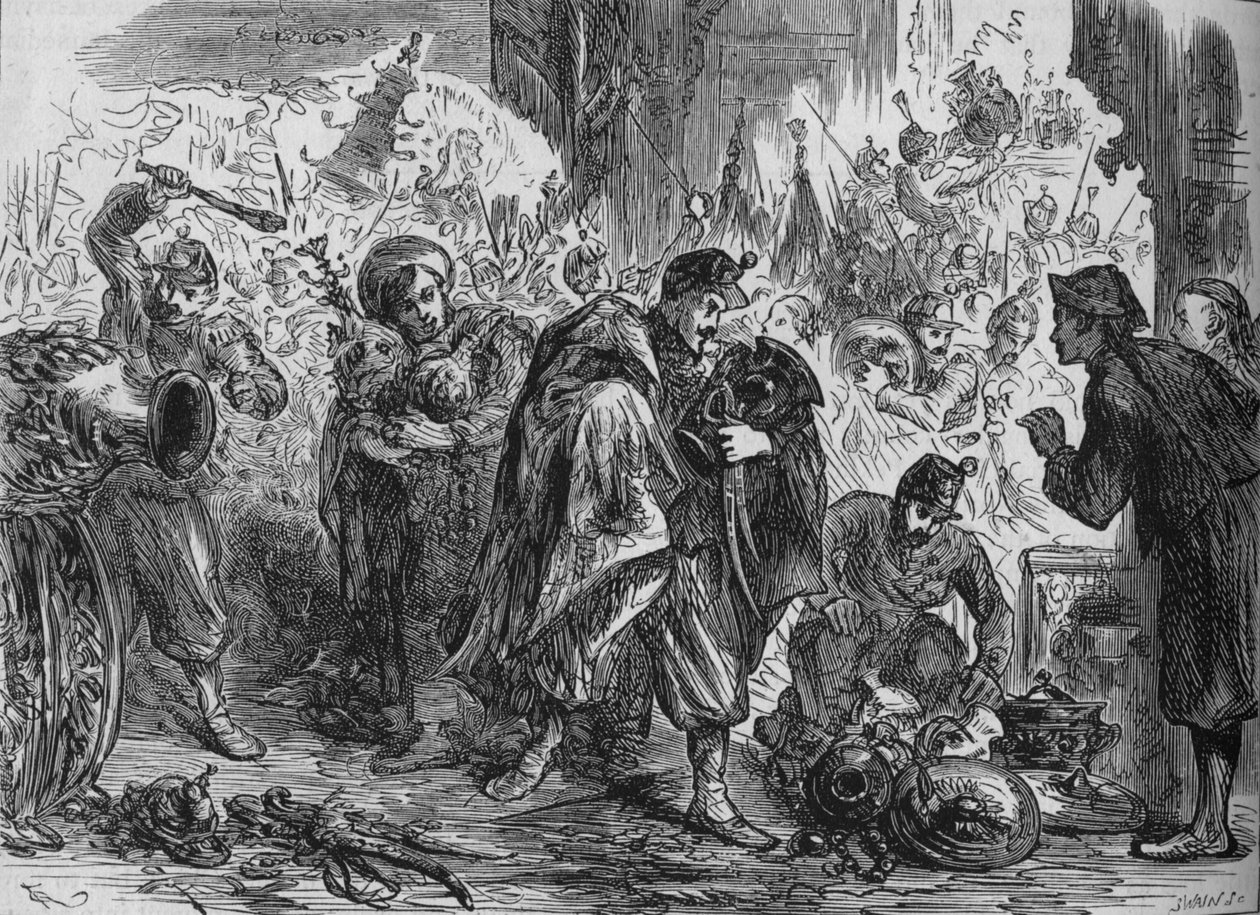 Plundrar kejsarpalatset, c1880 av Joseph Swain