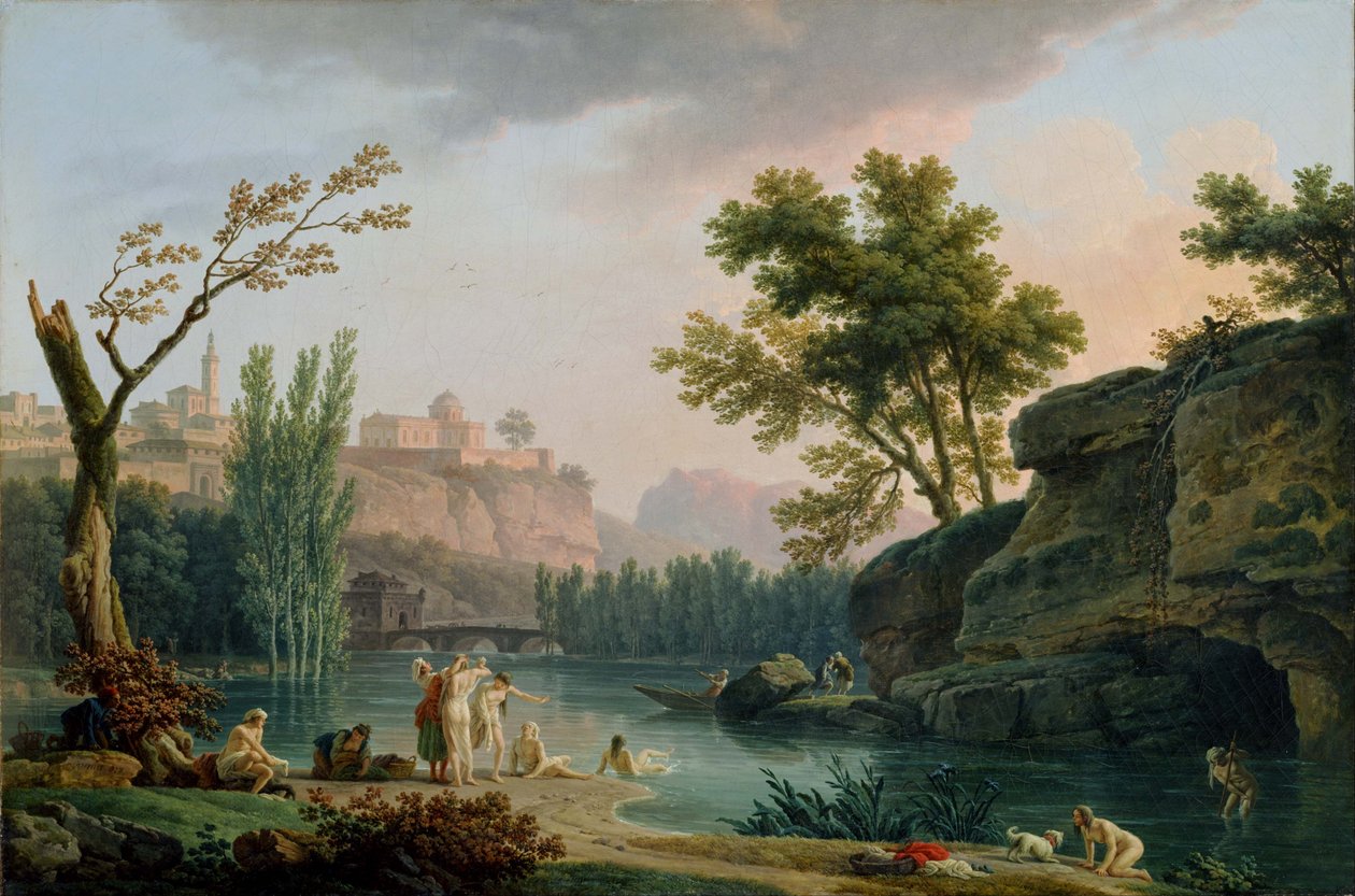 Sommarkvällar, italienskt landskap. av Joseph Vernet