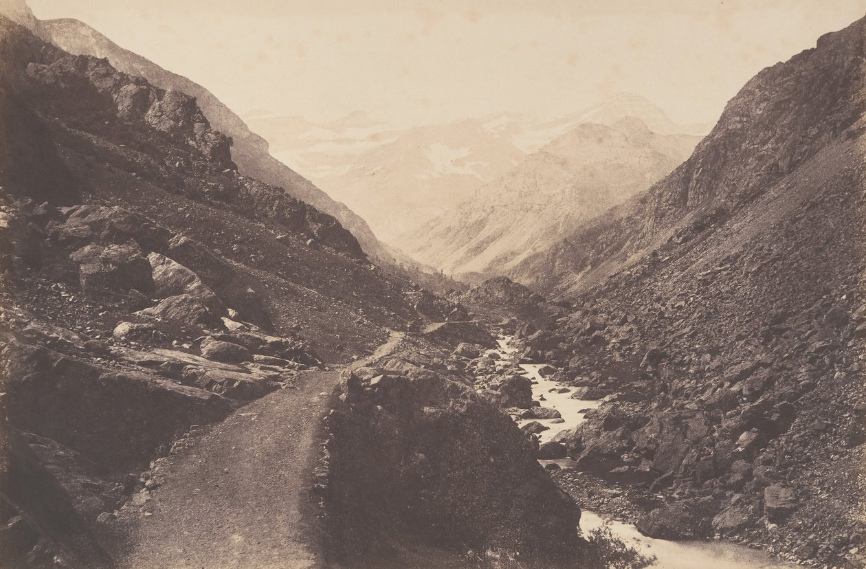 Kaos på väg till Gavarnie, St-Sauveur, 1853. av Joseph Vigier