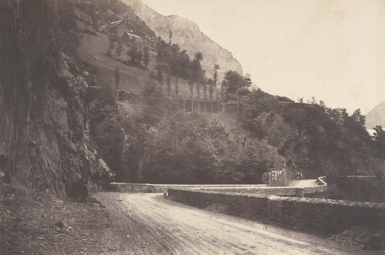 Vägen från Pierrefitte till Luz St Sauveur, 1853. av Joseph Vigier