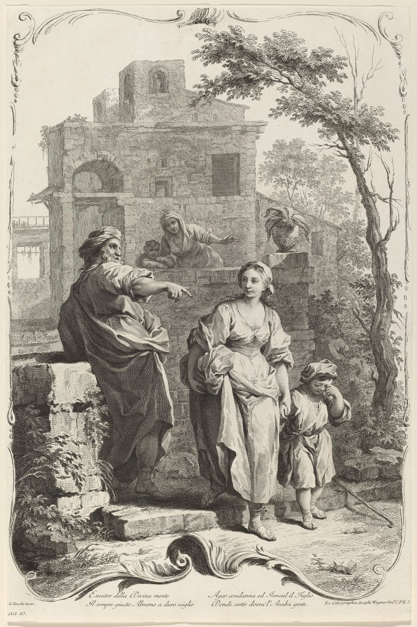 Abraham avfärdar Hagar av Joseph Wagner