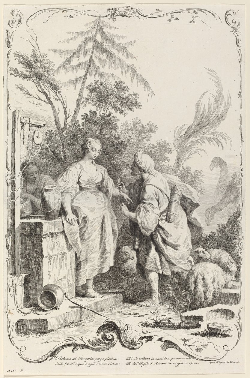 Rebecca vid brunnen av Joseph Wagner