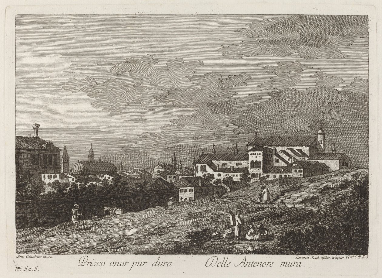 Prisco ära så länge det varar... av Joseph Wagner after Canaletto