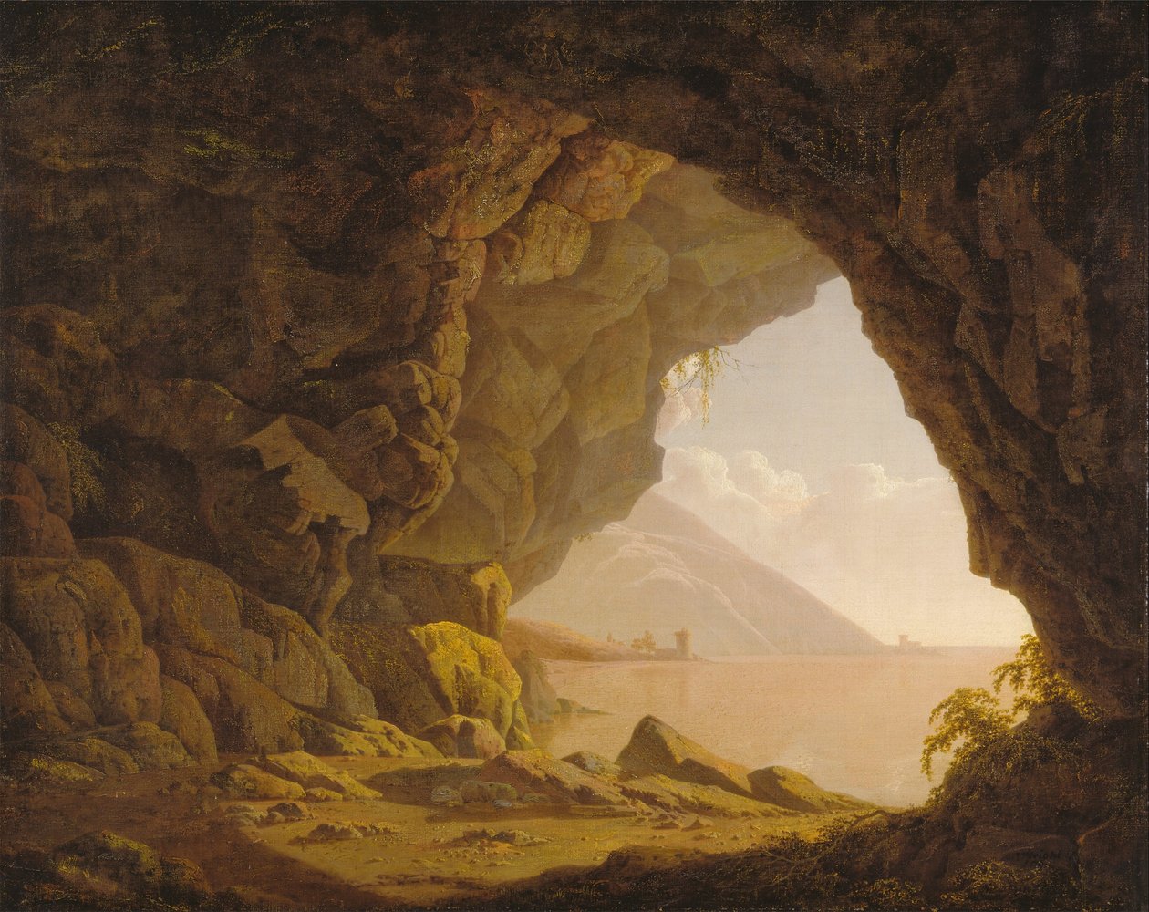 Grotta, nära Neapel av Joseph Wright of Derby