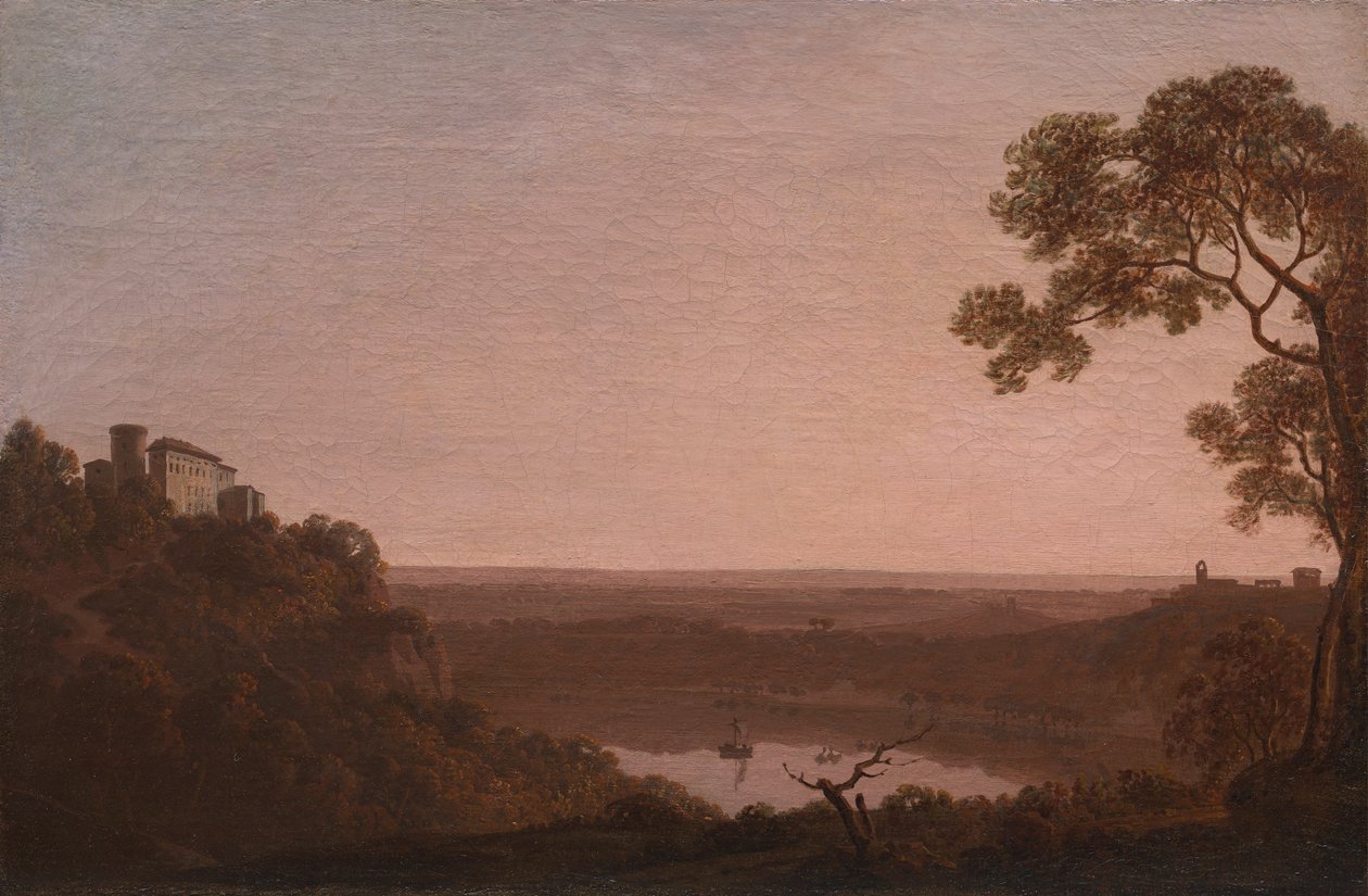 Lake Nemi av Joseph Wright of Derby