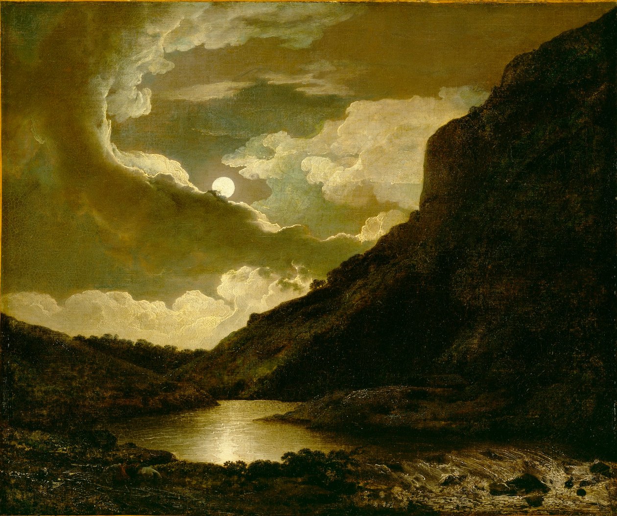 Matlock Tor i månsken av Joseph Wright of Derby