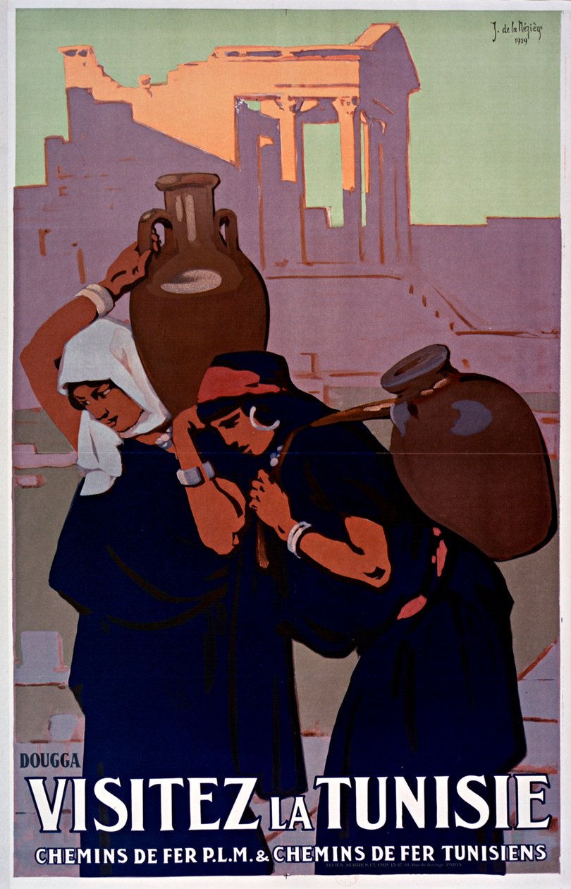 Dougga. Besök Tunisien, 1929. av Joseph de La Nézière