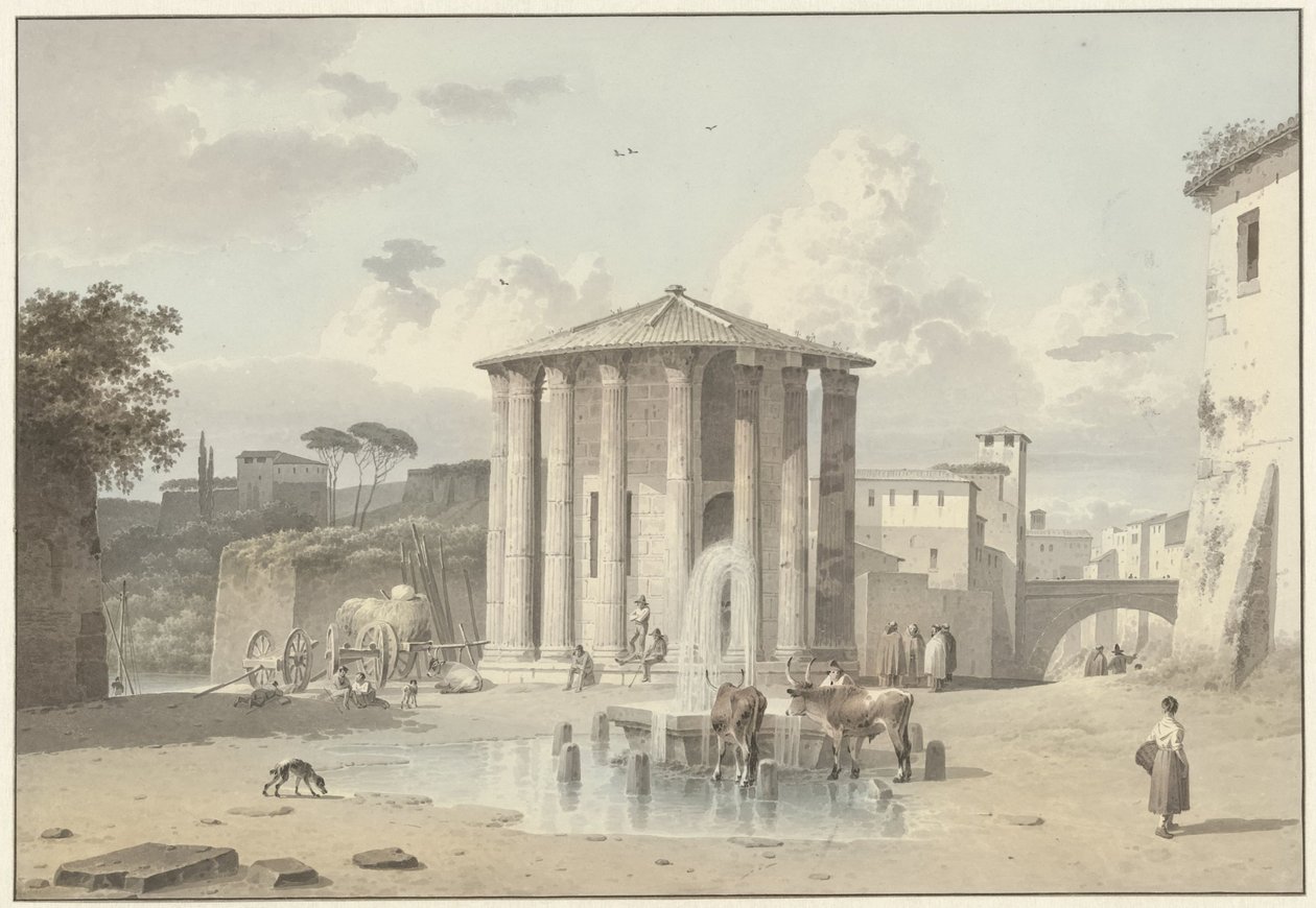 Vestas tempel i Rom av Josephus Augustus Knip