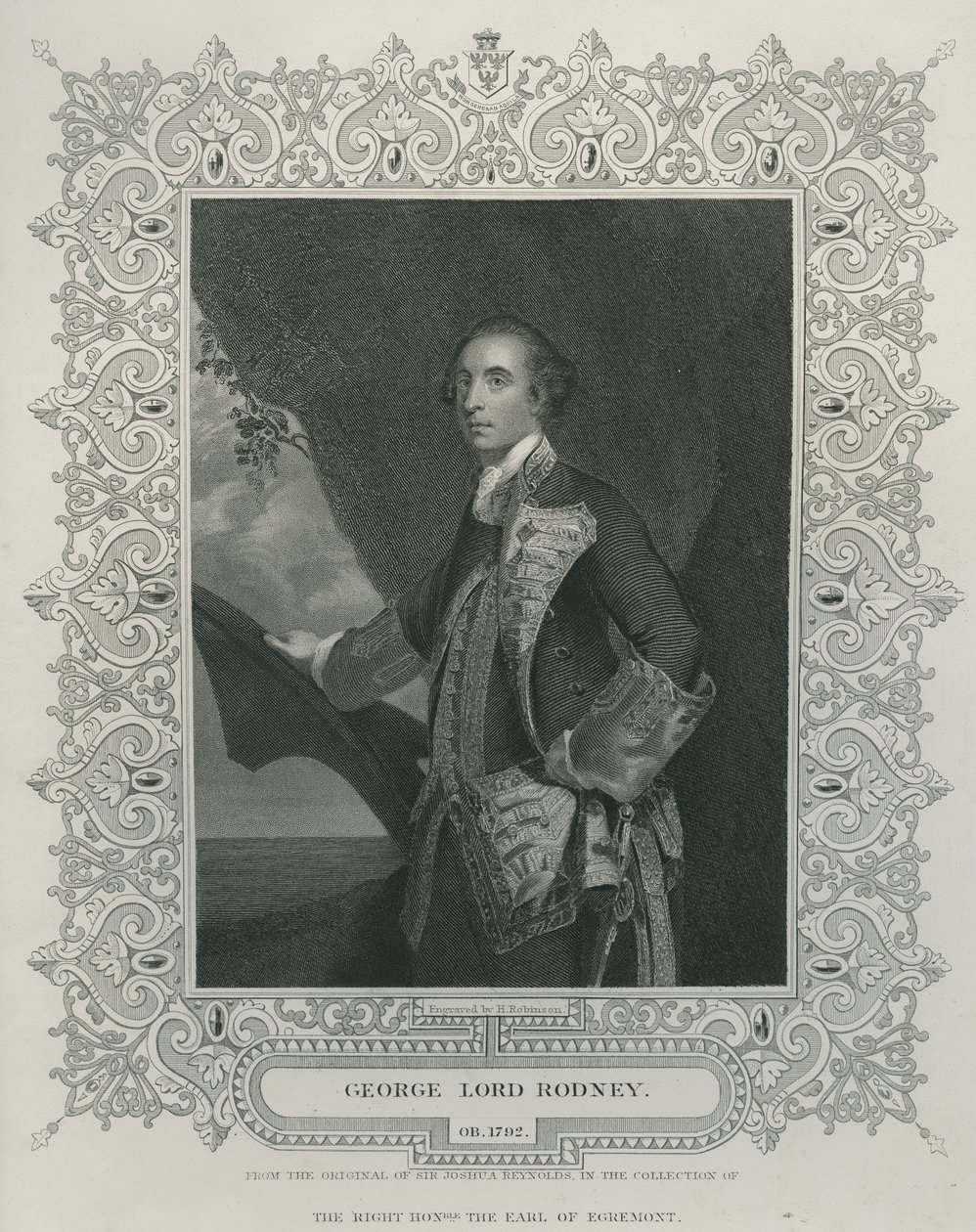 Sir George Brydges Rodney swed av Joshua Reynolds