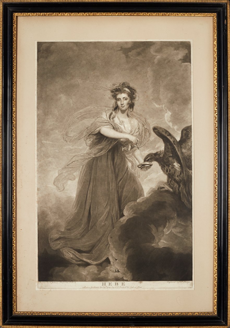 Hebe (mezzotint) av Joshua (after) Reynolds