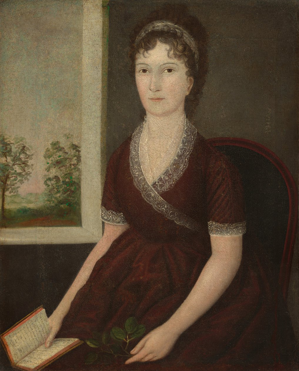 Sarah Ogden Gustin, c. 1805. av Joshua Johnson