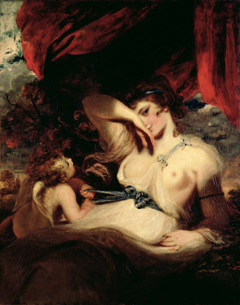 Cupid som lossar gördeln på Venus av Joshua Reynolds