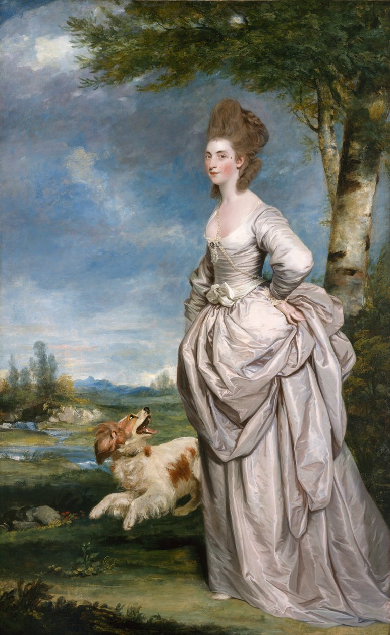 Porträtt av fru Elisha Matthew. 1777 av Joshua Reynolds