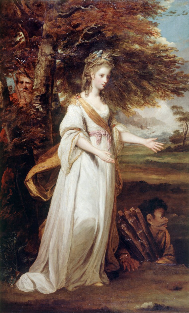 Hon Mrs Tollemache som "Miranda" av Joshua Reynolds