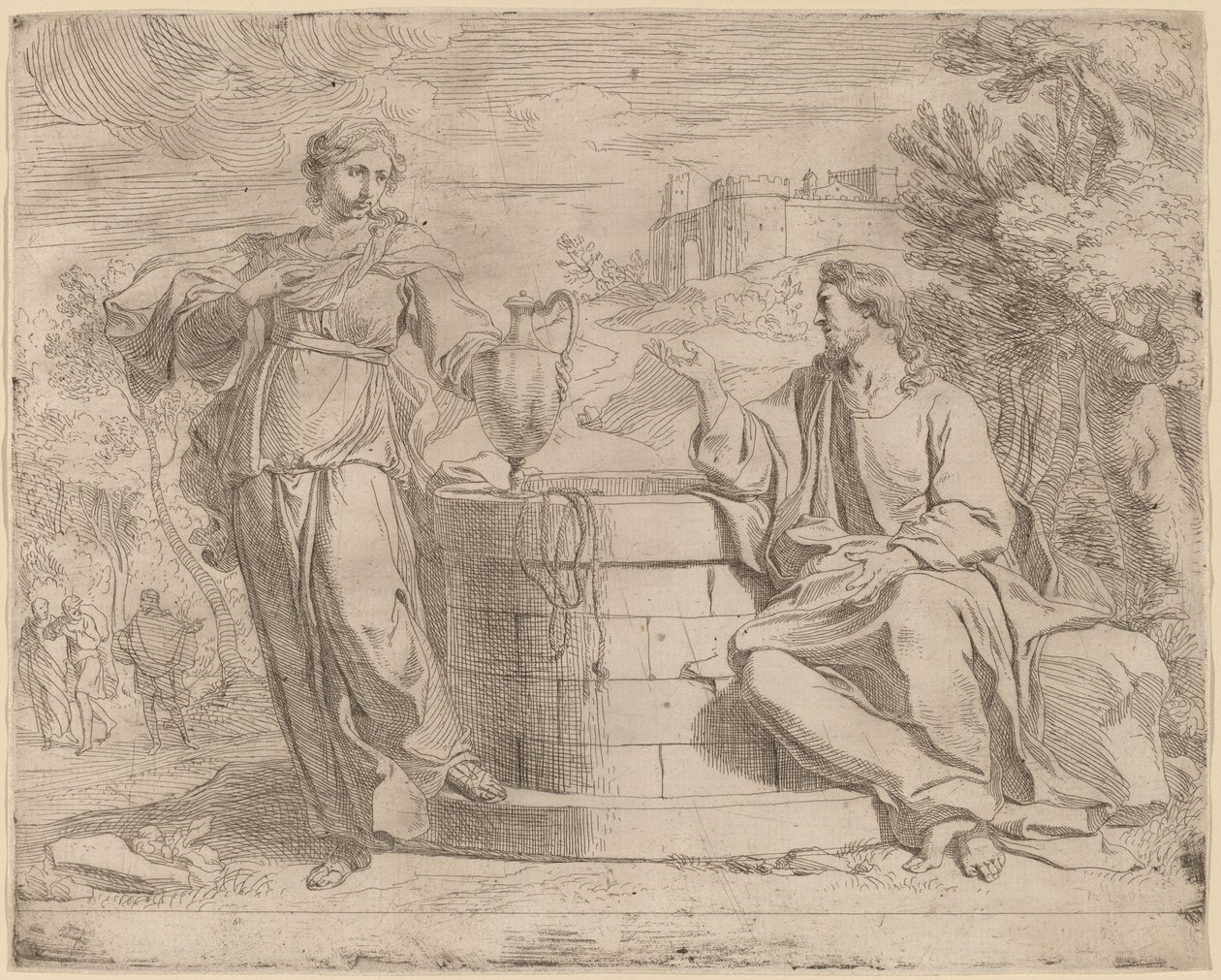 Kristus och den samaritanska kvinnan av Josse de Pape