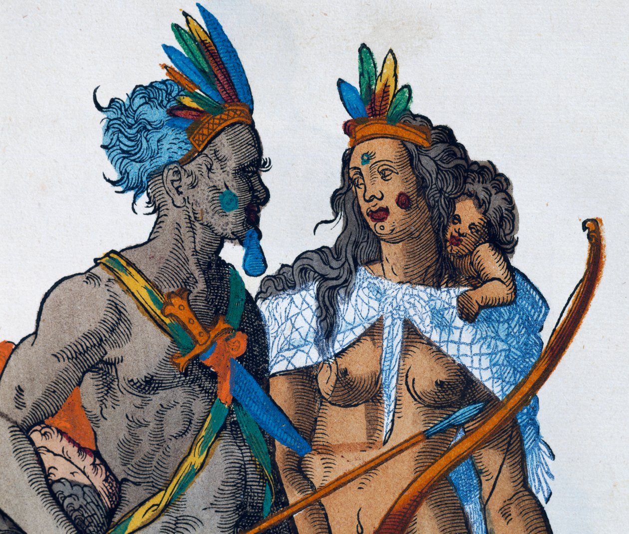 Peruanska indianer, gravyr av Jost Amman (1539-1591) av Jost Amman