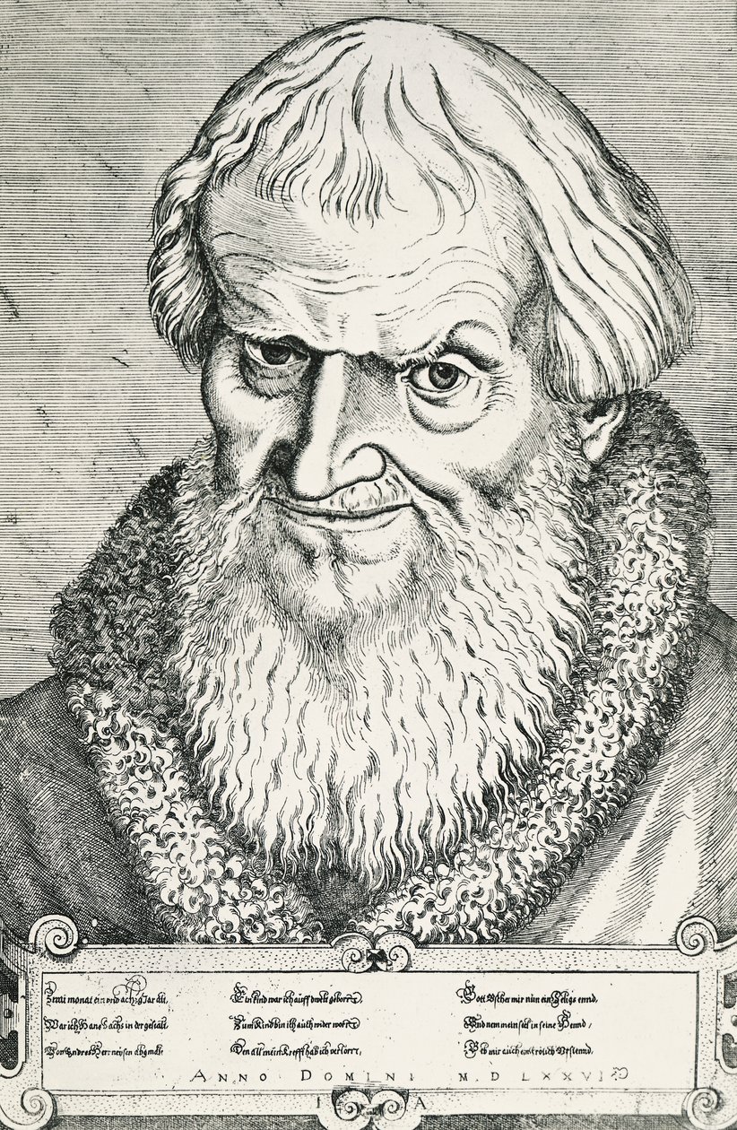 Porträtt av Hans Sachs (Nürnberg av Jost Amman