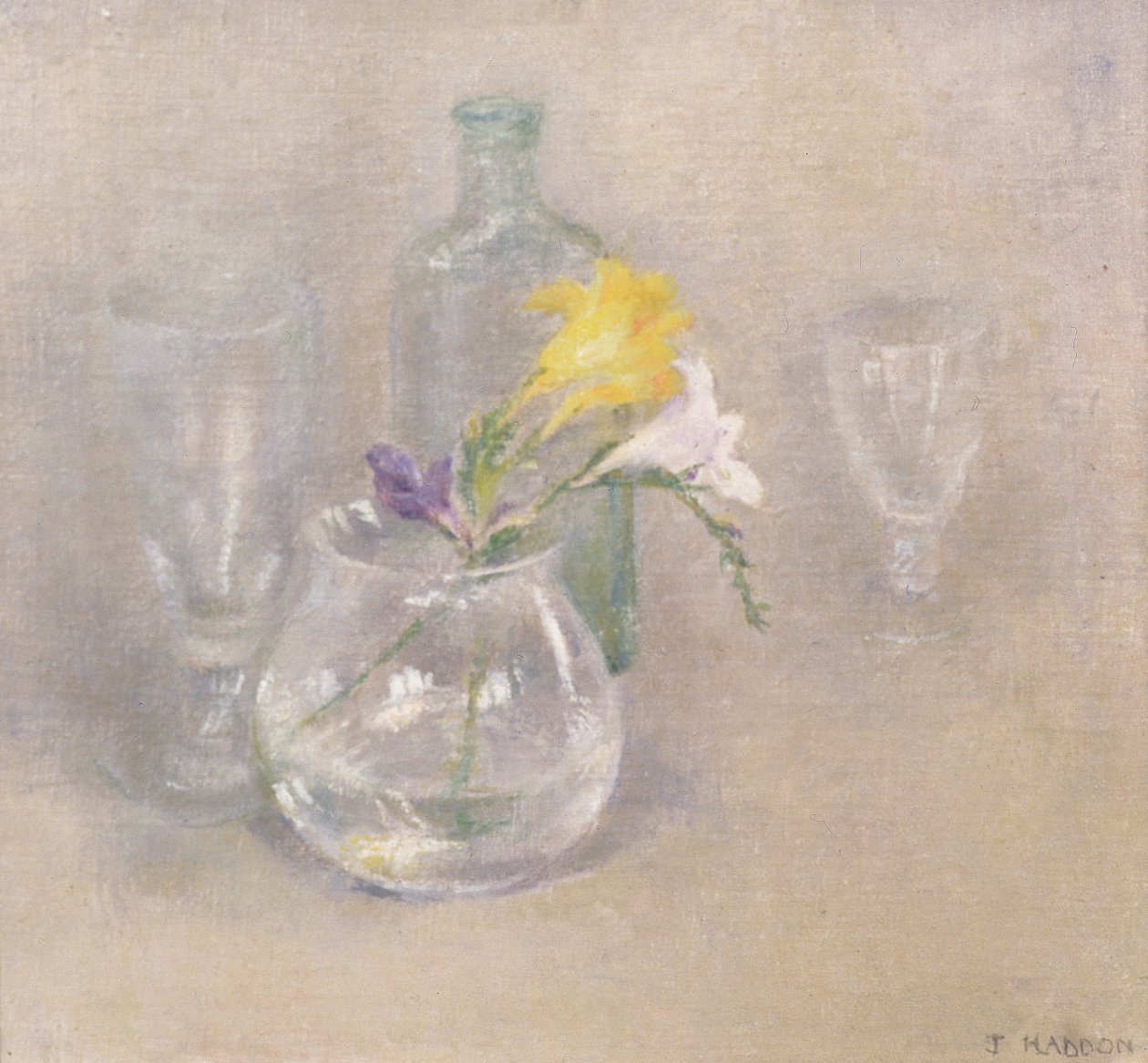 Stilleben med glas av Joyce Haddon