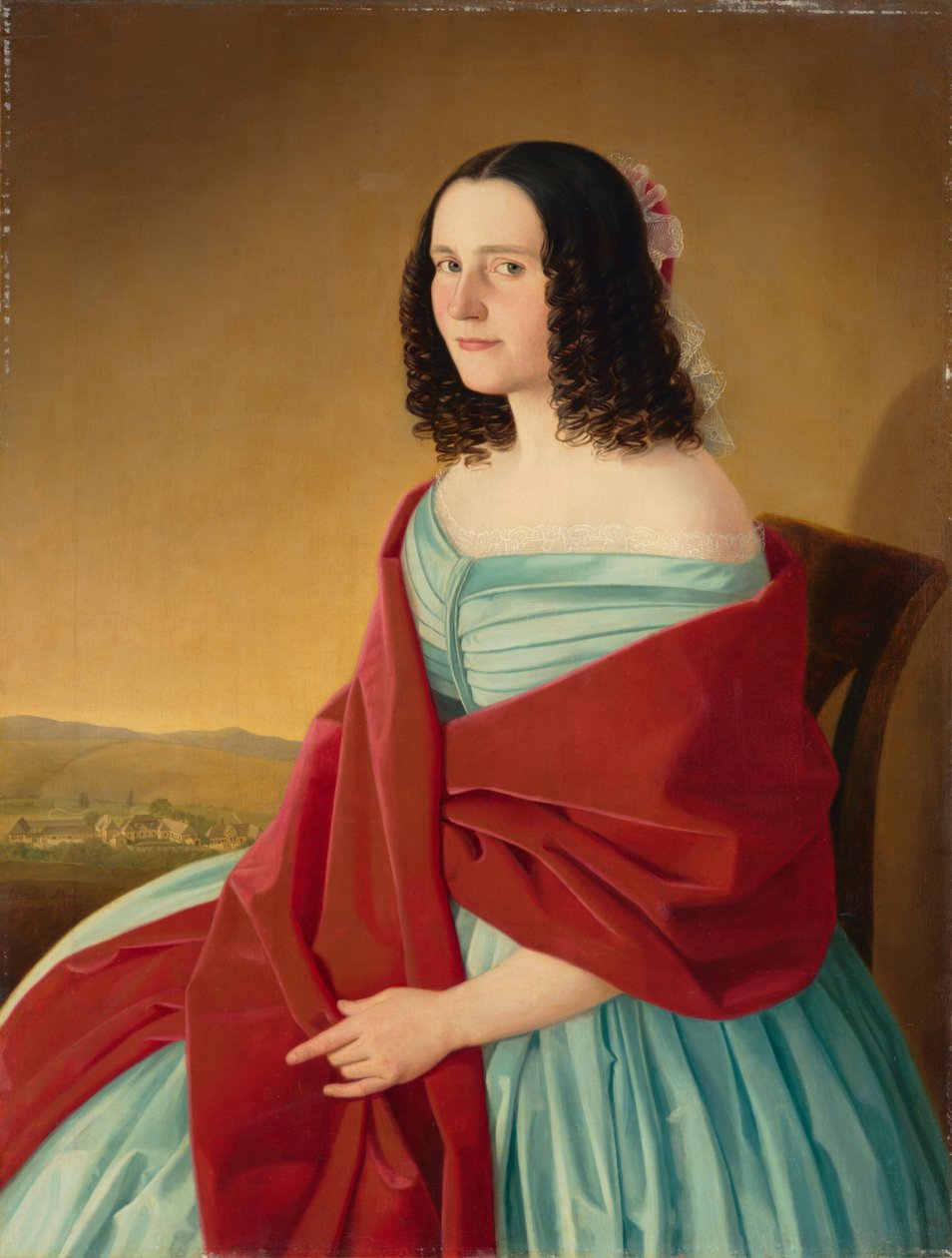 Portrait of Mária Szmrecsányi av Jozef Božetech Klemens