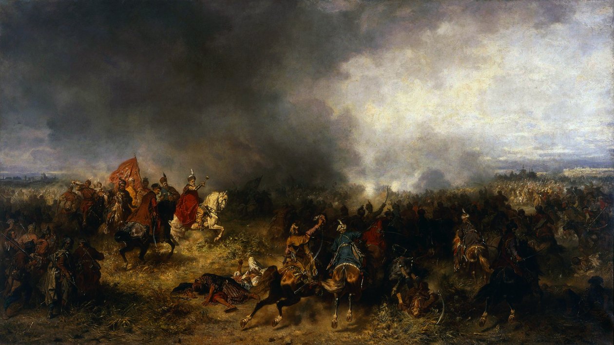 Battle of Khotyn 1621.  av Jozef Brandt