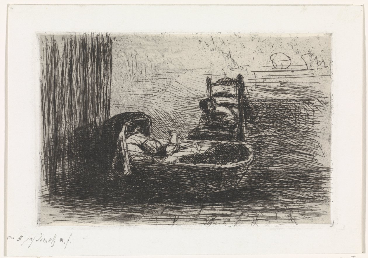 barn som väger av Jozef Israëls (signed by artist)