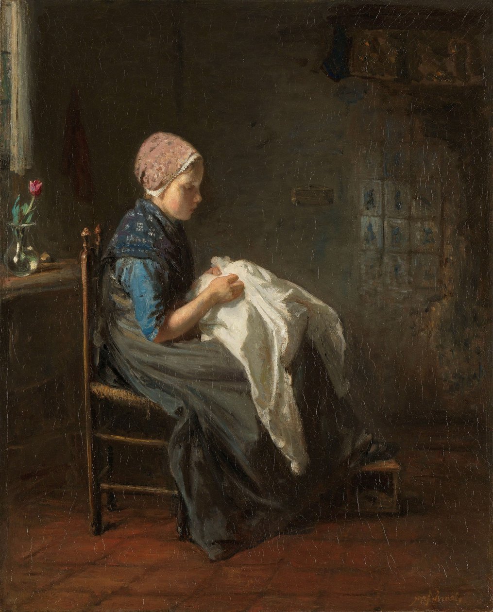 Den lilla sömmerskan, 1850-88 av Jozef Israëls