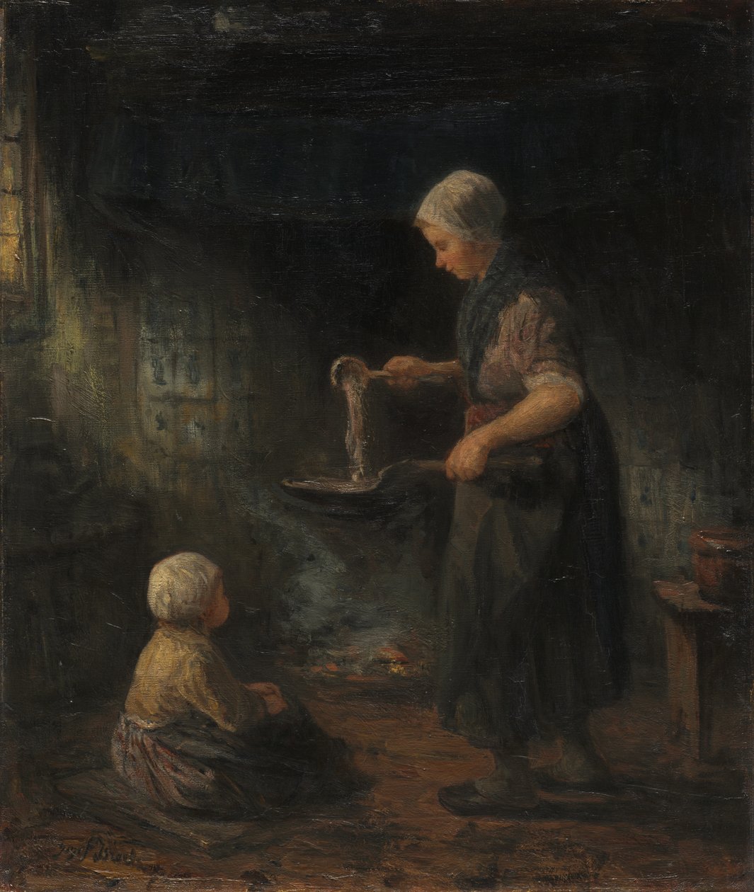 Pannkakorna, ca. 1875. av Jozef Israëls