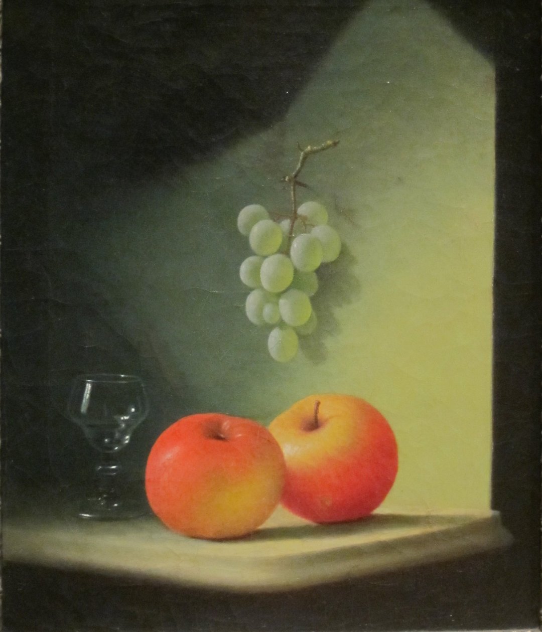 Stilleben med äpplen och vindruvor av Jr. Edward Edmondson