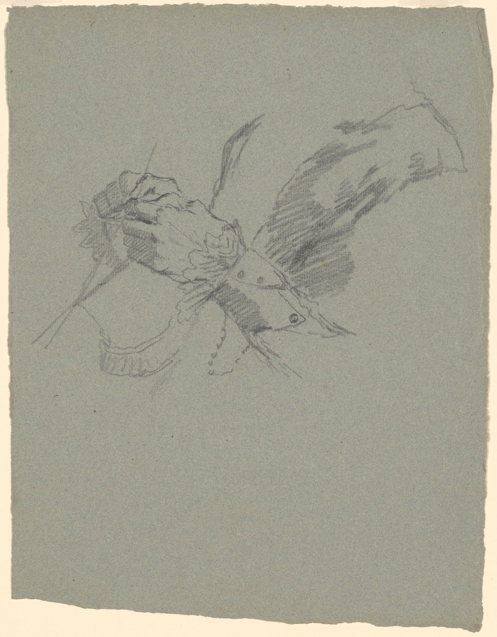 Studie av handstickning [recto] av Jr. Enoch Wood Perry