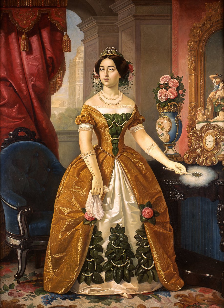Porträtt av Doña Dolores Tosta de Santa Anna av Juan Cordero