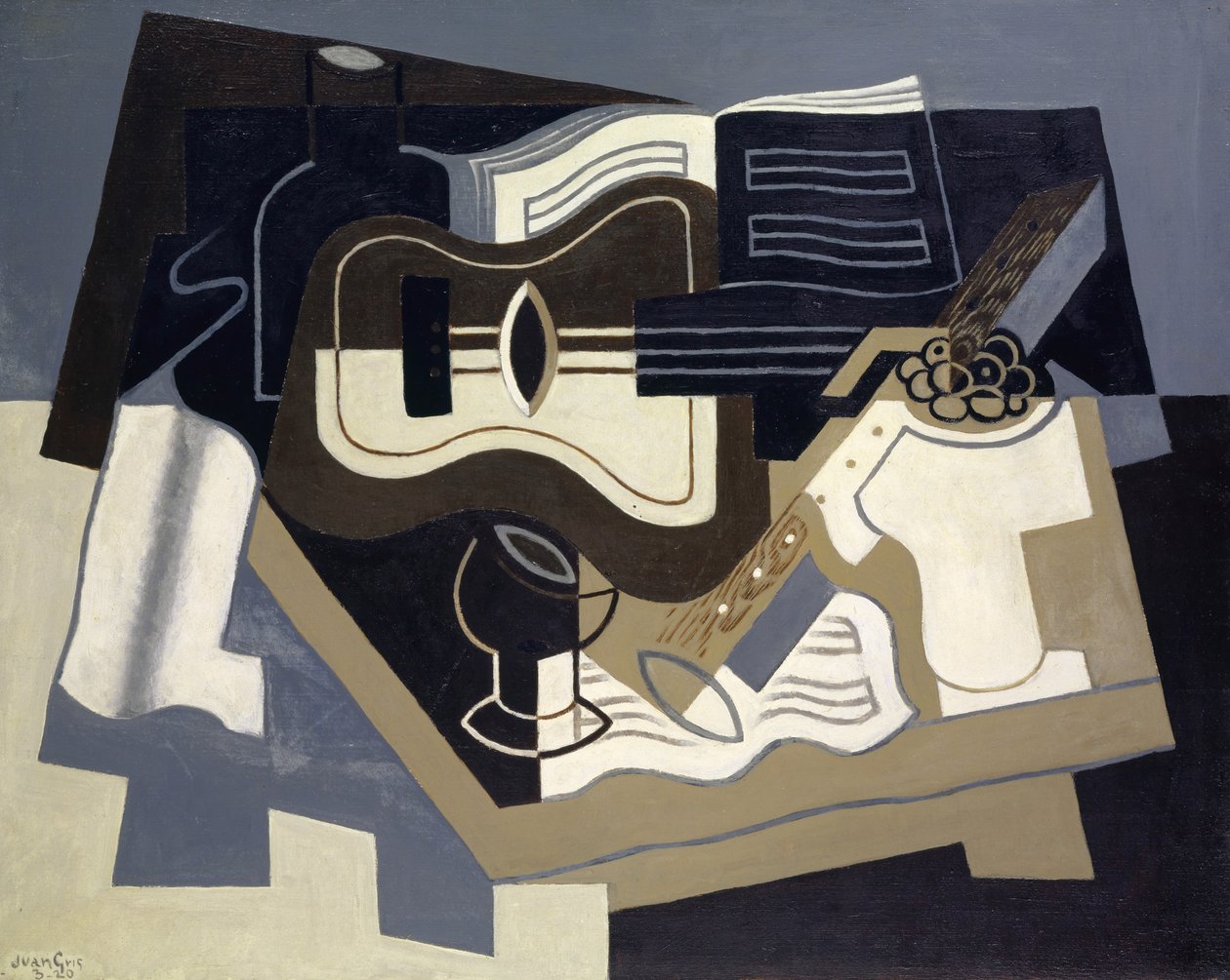 Gitaa na Clarinet, 1920 swed av Juan Gris