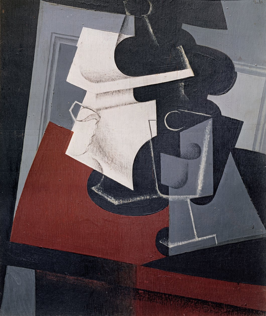 Stilleben på ett bord, 1916 av Juan Gris