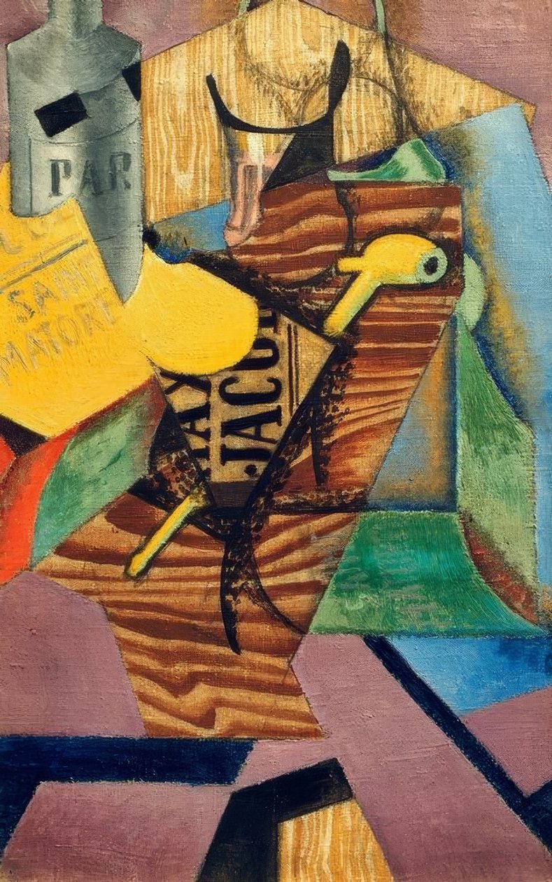 Stilleben med en bok (Saint Matorel) av Juan Gris