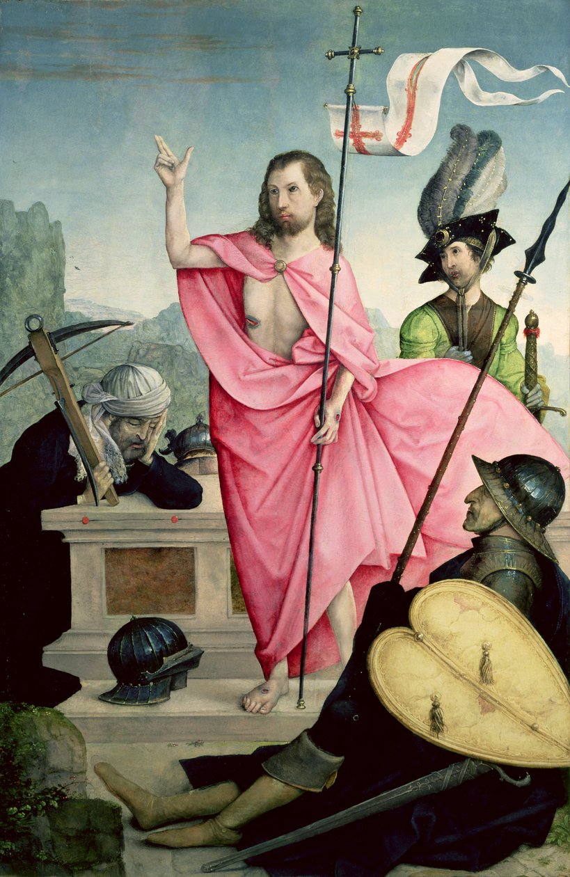 Resurrection (tempera på panelen) av Juan de Flandes