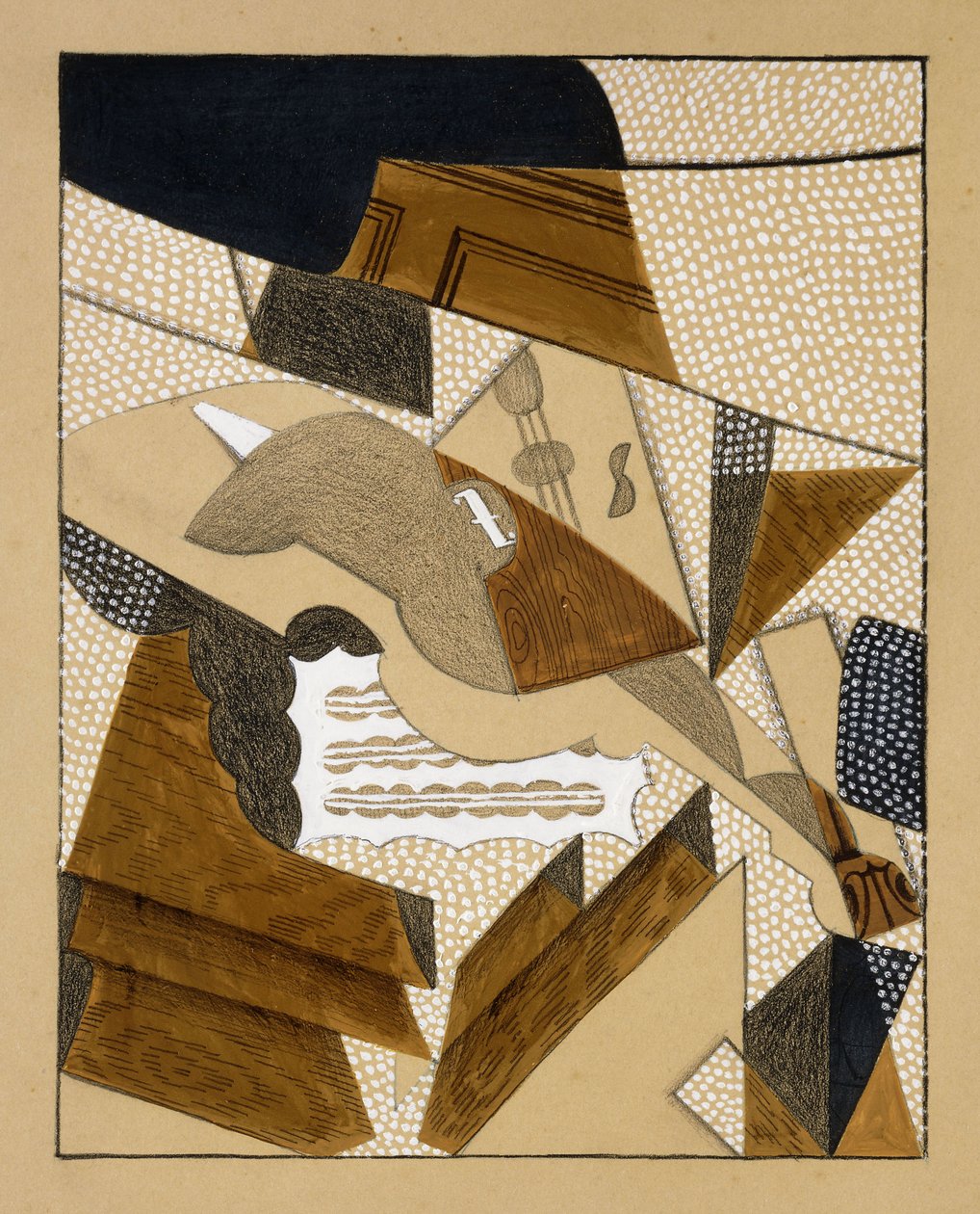 Fiolen, ca 1915-1916 av Juan Gris