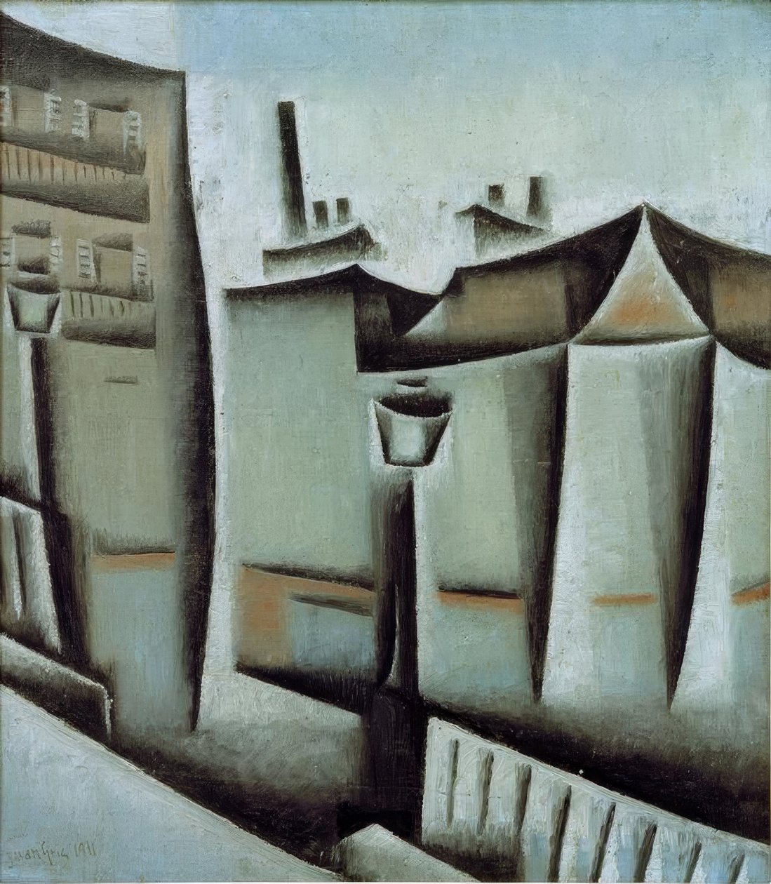 Hus i Paris av Juan Gris